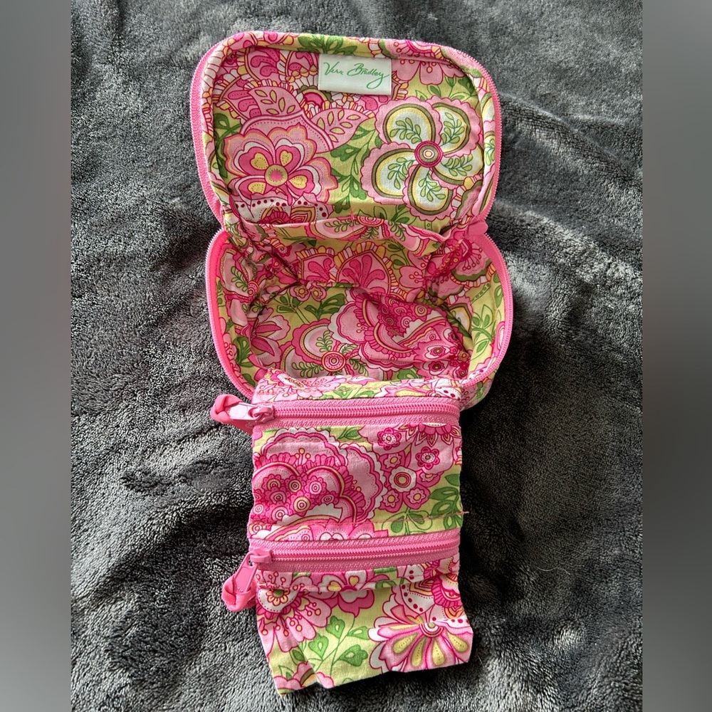 Vera Bradley Travel Accessory Holder. Retired Petal Pink print.
